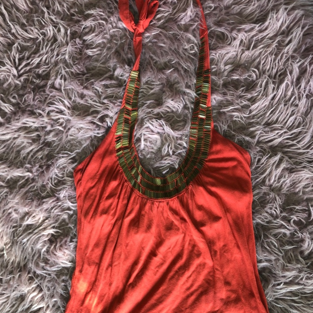 Halter Top w/ Rustic Gold embellishments